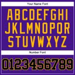 Personalized Purple Black-Gold Mesh Authentic Throwback Baseball Jersey