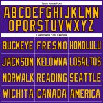 Personalized Purple Black-Gold Mesh Authentic Throwback Baseball Jersey