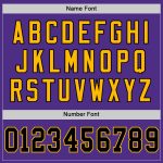 Personalized Purple Black-Gold Mesh Authentic Throwback Football Jersey Team Custom Name and Number
