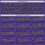 Personalized Purple Black-Gray 3 Colors Arm Shapes Authentic Baseball Jersey Team Custom Name and Number