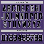 Personalized Purple Black-Gray Authentic Baseball Jersey Team Custom Name and Number