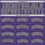Personalized Purple Black-Gray Authentic Baseball Jersey Team Custom Name and Number