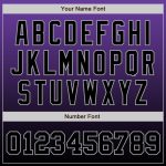 Personalized Purple Black-Gray Authentic Fade Fashion Baseball Jersey Team Custom Name and Number