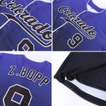 Personalized Purple Black-Gray Authentic Fade Fashion Baseball Jersey Team Custom Name and Number