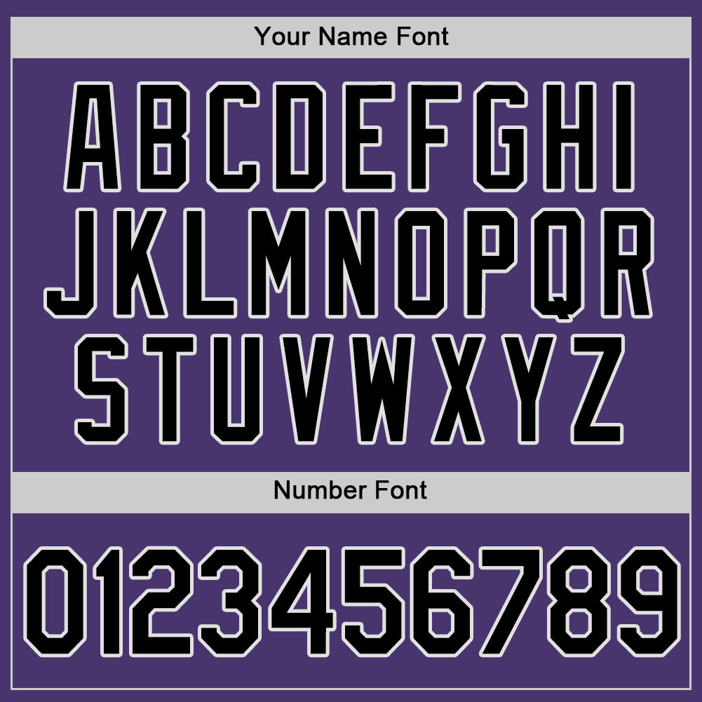 Personalized Purple Black-Gray Authentic Softball Jersey Team Custom Name and Number Personalized Purple Black-Gray Authentic Softball Jersey Team Custom Name and Number - Image 3
