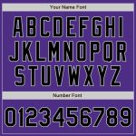 Personalized Purple Black-Gray Bomber Full-Snap Varsity Letterman Jacket