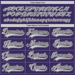 Personalized Purple Black-Gray Hockey Jersey Team Custom Name and Number