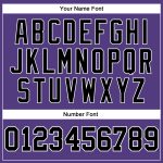 Personalized Purple Black-Gray Long Sleeve Performance T-Shirt Team Custom Name and Number