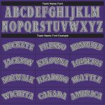 Personalized Purple Black-Gray Performance T-Shirt Team Custom Name and Number