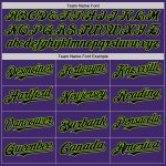 Personalized Purple Black-Neon Green Line Authentic Baseball Jersey Team Custom Name and Number