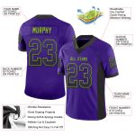 Personalized Purple Black-Neon Green Mesh Drift Fashion Football Jersey Team Custom Name and Number