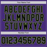 Personalized Purple Black-Neon Green Two-Button Unisex Softball Jersey Team Custom Name and Number