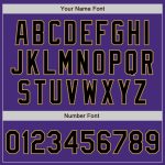 Personalized Purple Black-Old Gold 3 Colors Arm Shapes Authentic Baseball Jersey Team Custom Name and Number