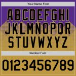 Personalized Purple Black-Old Gold 3D Pattern Design Gradient Square Shapes Authentic Baseball Jersey Team Custom Name and Number