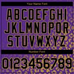 Personalized Purple Black-Old Gold 3D Pattern Design Leopard Print Fade Fashion Authentic Baseball Jersey Team Custom Name and Number