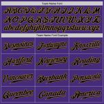 Personalized Purple Black-Old Gold Authentic Baseball Jersey Team Custom Name and Number