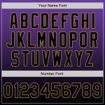 Personalized Purple Black-Old Gold Authentic Fade Fashion Baseball Jersey Team Custom Name and Number