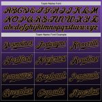 Personalized Purple Black-Old Gold Authentic Fade Fashion Baseball Jersey Team Custom Name and Number