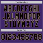 Personalized Purple Black-Old Gold Line Authentic Baseball Jersey Team Custom Name and Number