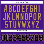 Personalized Purple Black-Old Gold Mesh Authentic Throwback Baseball Jersey