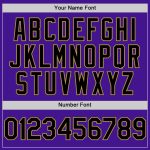 Personalized Purple Black-Old Gold Mesh Authentic Throwback Baseball Jersey Team Custom Name and Number