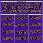 Personalized Purple Black-Old Gold Mesh Authentic Throwback Baseball Jersey Team Custom Name and Number