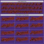 Personalized Purple Black-Orange 3 Colors Arm Shapes Authentic Baseball Jersey Team Custom Name and Number