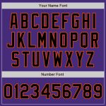 Personalized Purple Black-Orange 3 Colors Arm Shapes Authentic Baseball Jersey Team Custom Name and Number