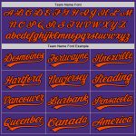 Personalized Purple Black-Orange Authentic Baseball Jersey