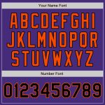 Personalized Purple Black-Orange Authentic Baseball Jersey
