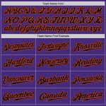 Personalized Purple Black-Orange Authentic Baseball Jersey Team Custom Name and Number