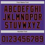 Personalized Purple Black-Orange Authentic Baseball Jersey Team Custom Name and Number