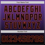 Personalized Purple Black-Orange Authentic Fade Fashion Baseball Jersey Team Custom Name and Number