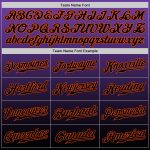 Personalized Purple Black-Orange Authentic Fade Fashion Baseball Jersey Team Custom Name and Number
