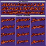 Personalized Purple Black-Orange Authentic Throwback Basketball Jersey Team Custom Name and Number