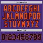 Personalized Purple Black-Orange Authentic Throwback Basketball Jersey Team Custom Name and Number