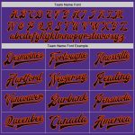 Personalized Purple Black-Orange Bomber Full-Snap Varsity Letterman Jacket Team Custom Name and Number