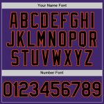 Personalized Purple Black-Orange Line Authentic Baseball Jersey Team Custom Name and Number