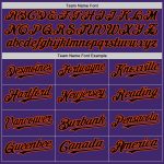 Personalized Purple Black-Orange Line Authentic Baseball Jersey Team Custom Name and Number