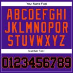 Personalized Purple Black-Orange Mesh Authentic Throwback Baseball Jersey