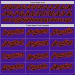 Personalized Purple Black-Orange Mesh Authentic Throwback Baseball Jersey Team Custom Name and Number