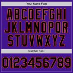 Personalized Purple Black-Orange Mesh Authentic Throwback Baseball Jersey Team Custom Name and Number