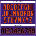 Personalized Purple Black-Orange Performance Vapor Golf Polo Shirt Team Custom Name and Number