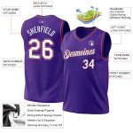 Personalized Purple Black-Pink Authentic Throwback Basketball Jersey Team Custom Name and Number