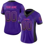 Personalized Purple Black-Pink Mesh Drift Fashion Football Jersey Team Custom Name and Number