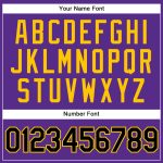 Personalized Purple Black Pinstripe Black-Gold Authentic Baseball Jersey Team Custom Name and Number