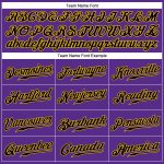 Personalized Purple Black Pinstripe Black-Gold Authentic Baseball Jersey Team Custom Name and Number