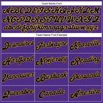 Personalized Purple Black Pinstripe Black-Gold Authentic Basketball Jersey Team Custom Name and Number