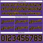 Personalized Purple Black Pinstripe Black-Gold Authentic Basketball Shorts Team Custom Name and Number