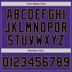 Personalized Purple Black Pinstripe Black-Old Gold Authentic Baseball Jersey